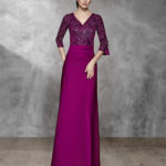 Vestido de fiesta fucsia oscuro